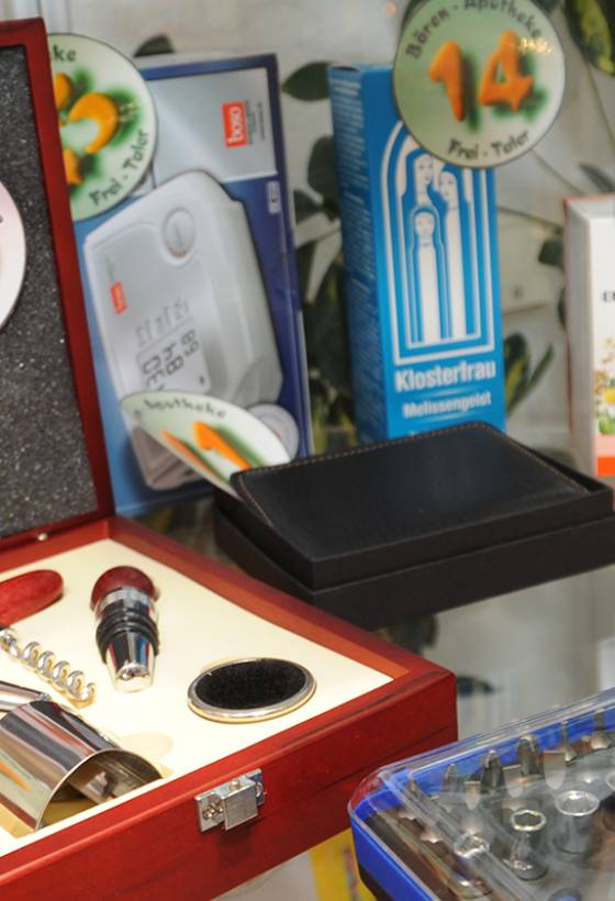 Kundengeschenke in der Bärenapotheke in Freital